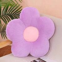 HKM-320531 Flower Shaped Cushion Pillow for Office Chairs - 35cm Soft Plush, Multiple Colors