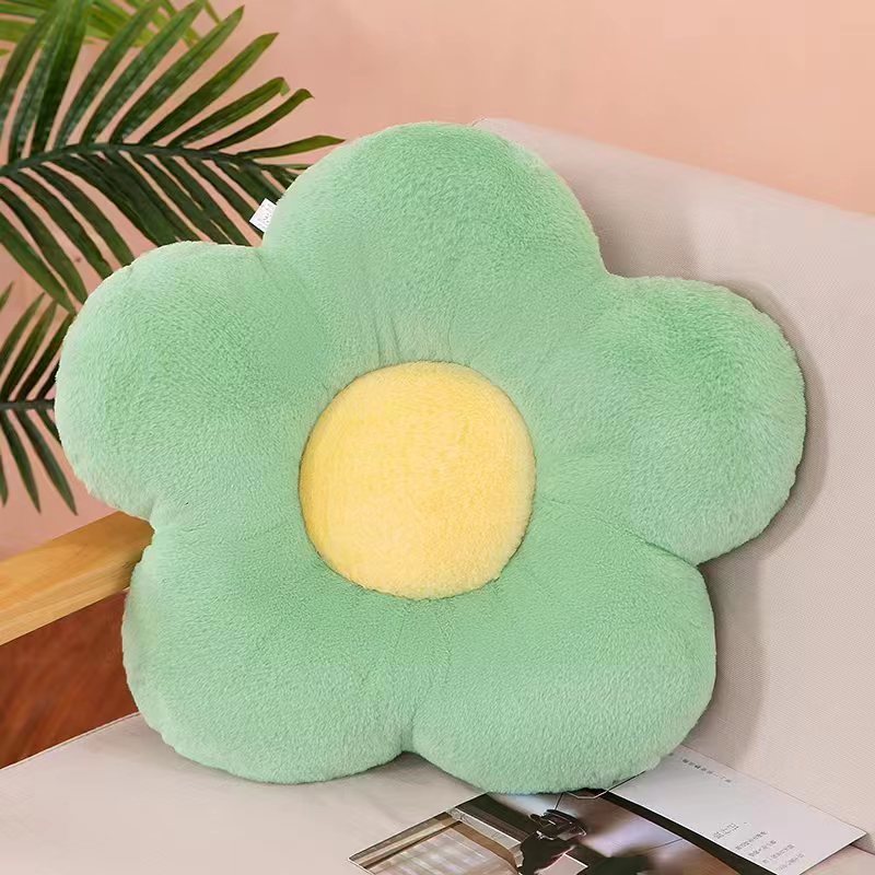 HKM-320531 Flower Shaped Cushion Pillow for Office Chairs - 35cm Soft Plush, Multiple Colors