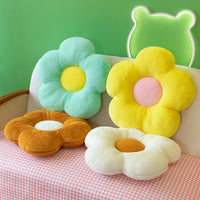 HKM-320531 Flower Shaped Cushion Pillow for Office Chairs - 35cm Soft Plush, Multiple Colors