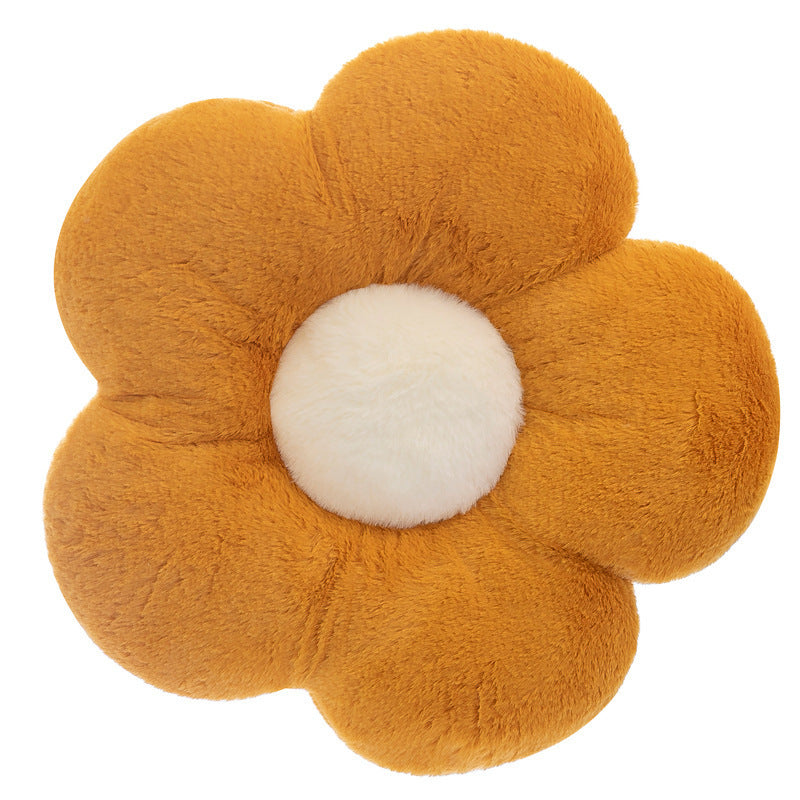 HKM-320531 Flower Shaped Cushion Pillow for Office Chairs - 35cm Soft Plush, Multiple Colors