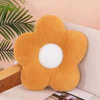 HKM-320531 Flower Shaped Cushion Pillow for Office Chairs - 35cm Soft Plush, Multiple Colors