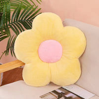 HKM-320531 Flower Shaped Cushion Pillow for Office Chairs - 35cm Soft Plush, Multiple Colors