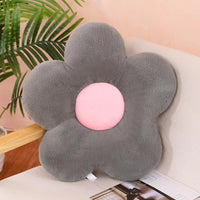 HKM-320531 Flower Shaped Cushion Pillow for Office Chairs - 35cm Soft Plush, Multiple Colors
