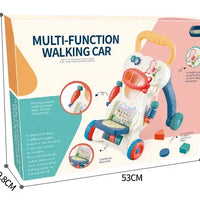 HKM-320531 Multi-Functional Baby Walker Carriage with Music and Lights, Folds Easily, Supports Up to 10kg, Ages 0-3