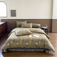 HKM-320723 Pastoral Floral Yarn-Dyed Cotton Double-Layer Gauze Bedding Set - 4-Piece Collection