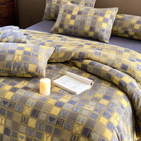HKM-320723 Pastoral Floral Yarn-Dyed Cotton Double-Layer Gauze Bedding Set - 4-Piece Collection