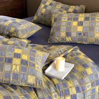 HKM-320723 Pastoral Floral Yarn-Dyed Cotton Double-Layer Gauze Bedding Set - 4-Piece Collection
