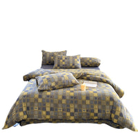 HKM-320723 Pastoral Floral Yarn-Dyed Cotton Double-Layer Gauze Bedding Set - 4-Piece Collection