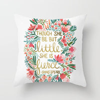 HKM-320787 Flower Letter Print Peach Skin Pillowcase - Soft & Elegant Design, 45x45cm, No Pillow Core Included