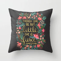 HKM-320787 Flower Letter Print Peach Skin Pillowcase - Soft & Elegant Design, 45x45cm, No Pillow Core Included
