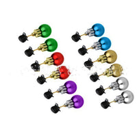 HKM-320851 Christmas Ball Hair Clips with Bells - Set of 12 Colorful Ornaments