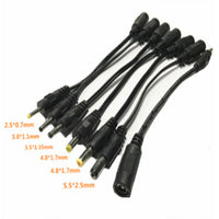 HKM-320915 DC5.5*2.1 Female Power Adapter Cable - 15 cm Length, Supports Up to 2A, Black