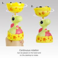 HKM-320979 2 in 1 Mini Pull Back Car and Gyro Toy for Kids - Dinosaur Models, Ages 3 and Up