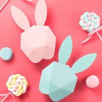 HKM-321043 Rabbit Shape Digital Alarm Clock with Battery Backup, ABS Material, Pink Green Color, Perfect for Home and Office
