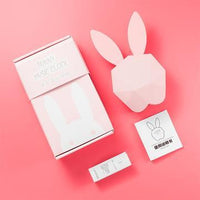 HKM-321043 Rabbit Shape Digital Alarm Clock with Battery Backup, ABS Material, Pink Green Color, Perfect for Home and Office