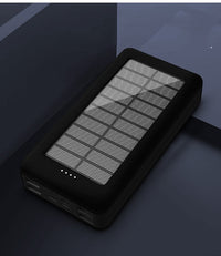 HKM-321107 30000mAh Large Capacity Solar Power Bank for Outdoor Camping, Dual USB Ports, Durable Plastic Shell