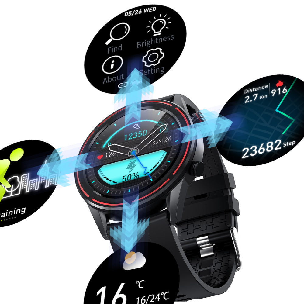 HKM-321235 Waterproof Sports Smart Bracelet with Heart Rate Monitor, Temperature Sensor, and Step Tracking