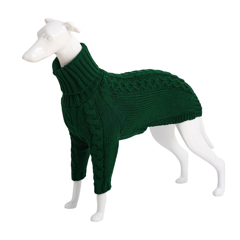 HKM-321299 High Neck Solid Color Acrylic Dog Sweater - Various Sizes & Colors
