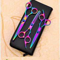 HKM-321427 Professional Pet Grooming Scissors Set with Thinning Shears and Maintenance Tools - 4CR Material, 17.5 cm Length