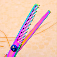 HKM-321427 Professional Pet Grooming Scissors Set with Thinning Shears and Maintenance Tools - 4CR Material, 17.5 cm Length