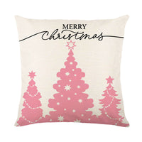 HKM-321491 Christmas Pillow Cover with Letter and Cartoon Print, 45x45cm, Polyester Material