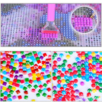 HKM-321555 Handmade 30x30cm Nordic Canvas Diamond Painting - 8000 Round Diamonds for Living Room, Bedroom, and More