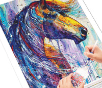HKM-321555 Handmade 30x30cm Nordic Canvas Diamond Painting - 8000 Round Diamonds for Living Room, Bedroom, and More