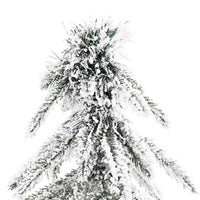 HKM-321683 Modern White Artificial Christmas Tree for Indoor and Outdoor Use - 58 inches - Space-Saving Design