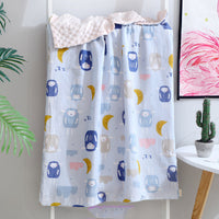 HKM-321875 Baby Soothing Beanie Blanket - 70x110cm Cotton and Polyester Quilt with Adorable Animal Designs