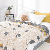 HKM-321875 Soft Cotton Towel Blanket - Breathable & Cozy, Available in Two Sizes