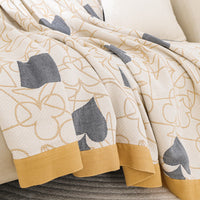 HKM-321875 Soft Cotton Towel Blanket - Breathable & Cozy, Available in Two Sizes
