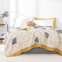 HKM-321875 Soft Cotton Towel Blanket - Breathable & Cozy, Available in Two Sizes
