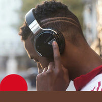 HKM-321939 Active Noise Cancelling Bluetooth Headset with Adjustable Earcups and Comfortable Leather Design