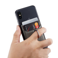 HKM-321939 Wallet-Style ID Card Holder with Phone Ring and Credit Card Storage, Durable PC Material, Easy to Clean