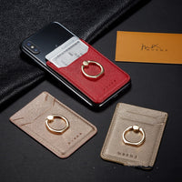 HKM-321939 Wallet-Style ID Card Holder with Phone Ring and Credit Card Storage, Durable PC Material, Easy to Clean