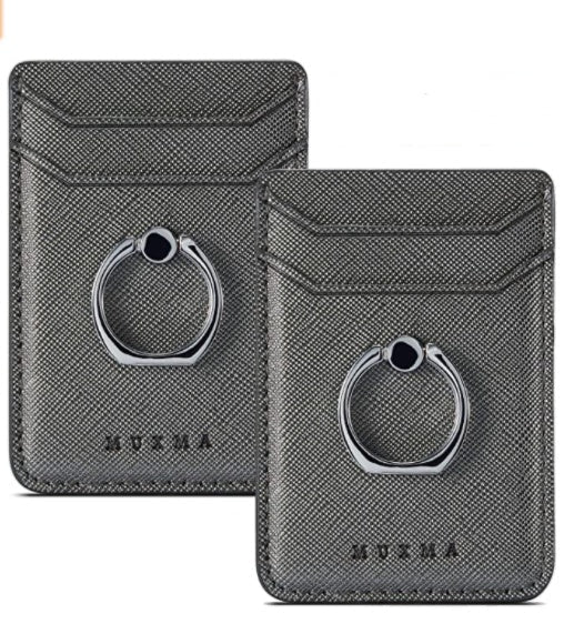 HKM-321939 Wallet-Style ID Card Holder with Phone Ring and Credit Card Storage, Durable PC Material, Easy to Clean