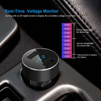 HKM-322131 Dual USB Car Charger Adapter with Fast Charging for iOS Devices and Tablets, Aluminum Alloy Design