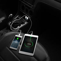 HKM-322131 Dual USB Car Charger Adapter with Fast Charging for iOS Devices and Tablets, Aluminum Alloy Design