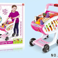 HKM-322131 Kids Supermarket Pretend Play Shopping Cart Toy Set for Learning and Imaginative Play