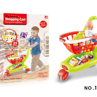 HKM-322131 Kids Supermarket Pretend Play Shopping Cart Toy Set for Learning and Imaginative Play