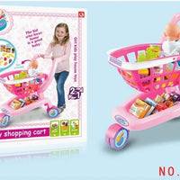 HKM-322131 Kids Supermarket Pretend Play Shopping Cart Toy Set for Learning and Imaginative Play
