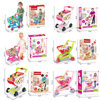 HKM-322131 Kids Supermarket Pretend Play Shopping Cart Toy Set for Learning and Imaginative Play