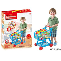 HKM-322131 Kids Supermarket Pretend Play Shopping Cart Toy Set for Learning and Imaginative Play