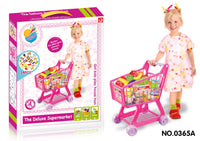 HKM-322131 Kids Supermarket Pretend Play Shopping Cart Toy Set for Learning and Imaginative Play