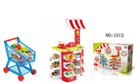 HKM-322131 Kids Supermarket Pretend Play Shopping Cart Toy Set for Learning and Imaginative Play