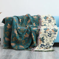 HKM-322195 Bohemian Cotton Jacquard Sofa Cover Blanket for All Seasons