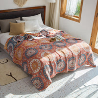 HKM-322195 Bohemian Cotton Jacquard Sofa Cover Blanket for All Seasons