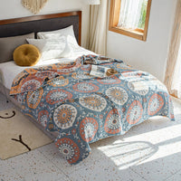 HKM-322195 Bohemian Cotton Jacquard Sofa Cover Blanket for All Seasons