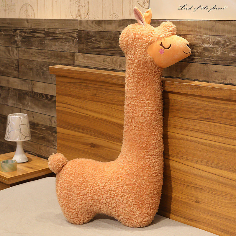 HKM-322195 Cozy Sheep Plush Doll Pillow – Soft Decorative Alpaca Design for Home and Sleep