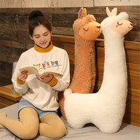 HKM-322195 Cozy Sheep Plush Doll Pillow – Soft Decorative Alpaca Design for Home and Sleep